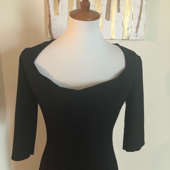 ASOS Classy Chic Black 3/4 Sleeve Midi Dress - Picture 3 of 7